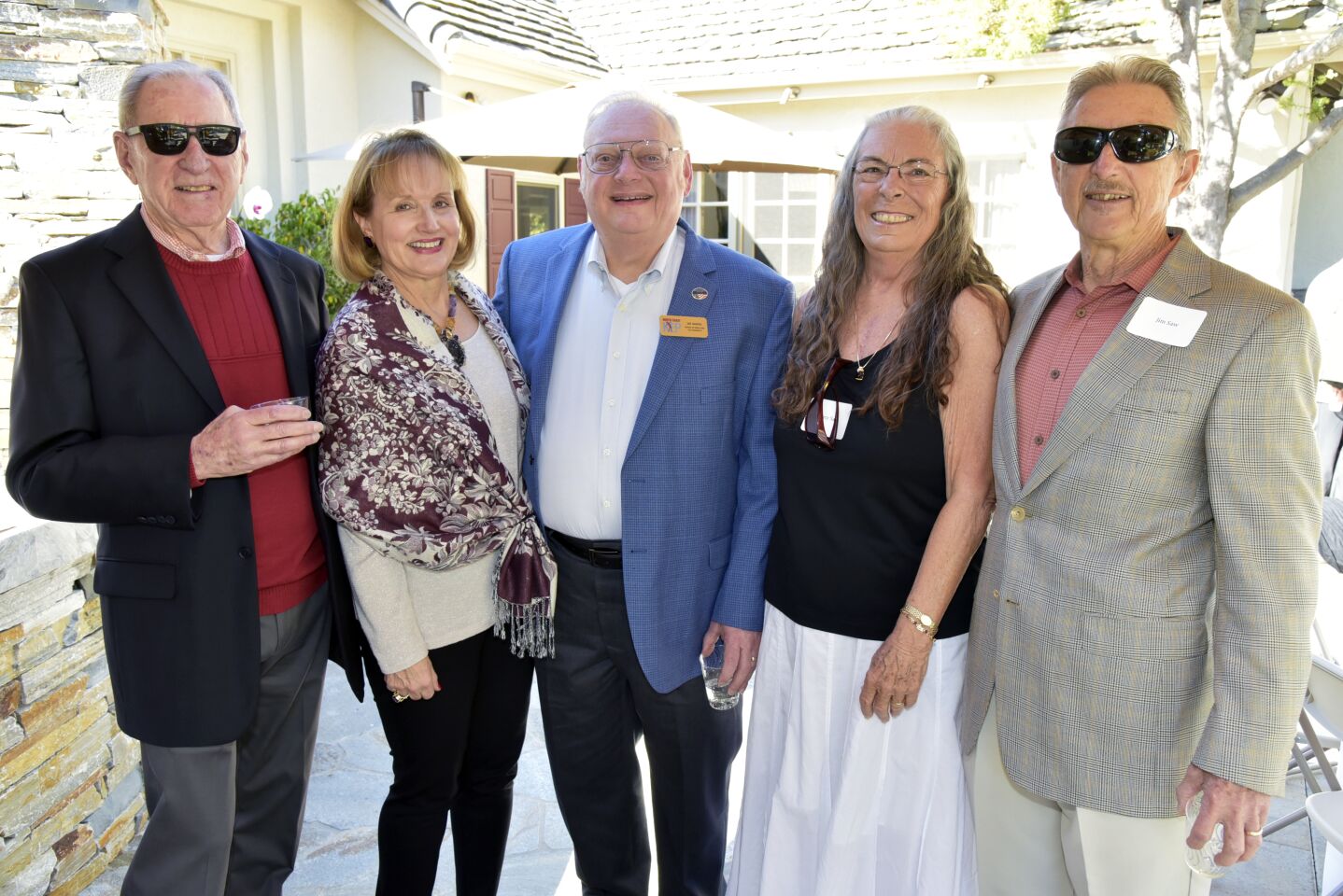 Dave Laing, San Diego's 2020 Champion for the Arts Awardees Julie and Jay Sarno (he's also a North Coast Repertory Theatre board member), Jim and Nancy Saw