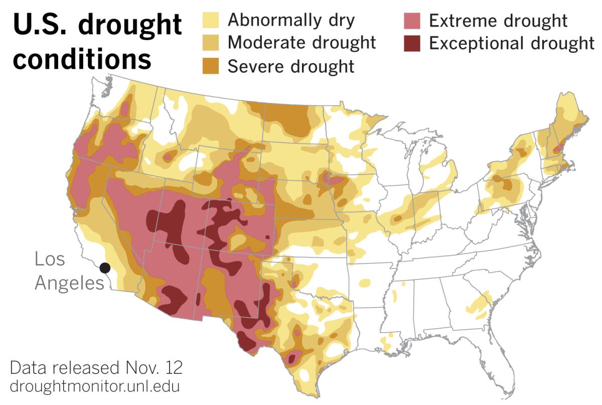 Latest U.S. Drought Monitor data released Thursday.