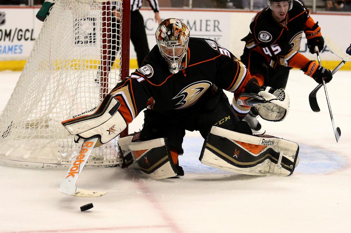 Ducks goalie Frederik Andersen is second to Nashville's Pekka Rinne for most wins in the NHL with 26.