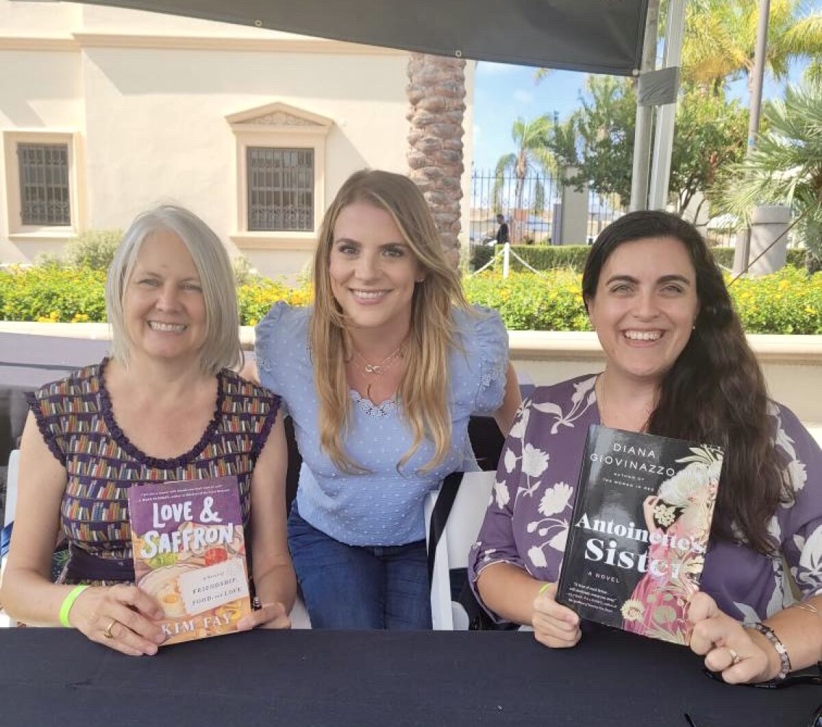 Kim Fay, Elisabeth Frausto and Diana Giovinazzo after their historical fiction panel discussion at the Festival of Books