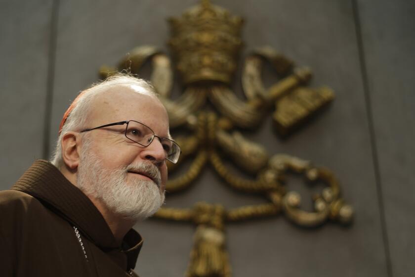 Cardinal Sean Patrick O'Malley arrives for a meeting of a Vatican commission on sex abuse at the Vatican on Feb. 7. Members of Pope Francis' sex abuse commission have sharply criticized his remarks that it was OK for parents to spank their children.