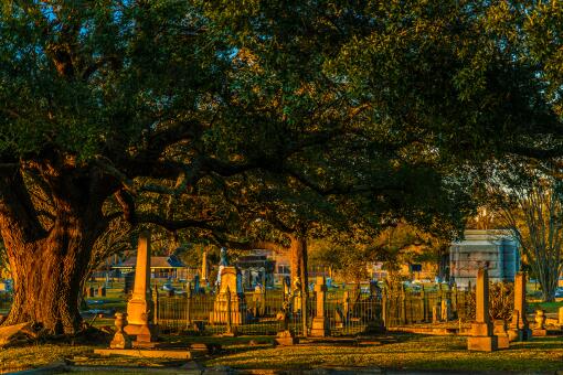 A photo of the historic Magnolia Cemetery in Mobile, Alabama.