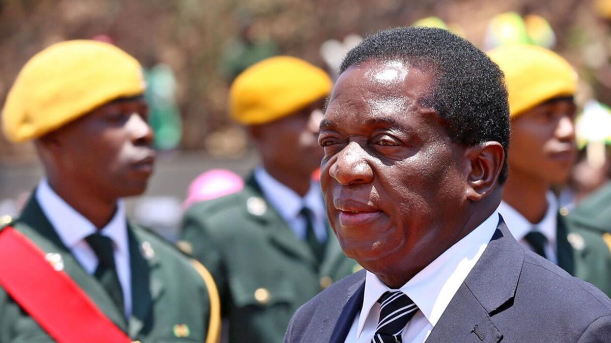 Deputy President Emmerson Mnangagwa, who was removed from his post, in Harare, Zimbabwe, on Nov. 1, 2017.