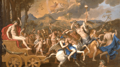 A GIF shows Poussin's “The Triumph of Bacchus," Ulysses Jenkins’ “Two Zone Transfer” and “City of Cinema: Paris 1850–1907”
