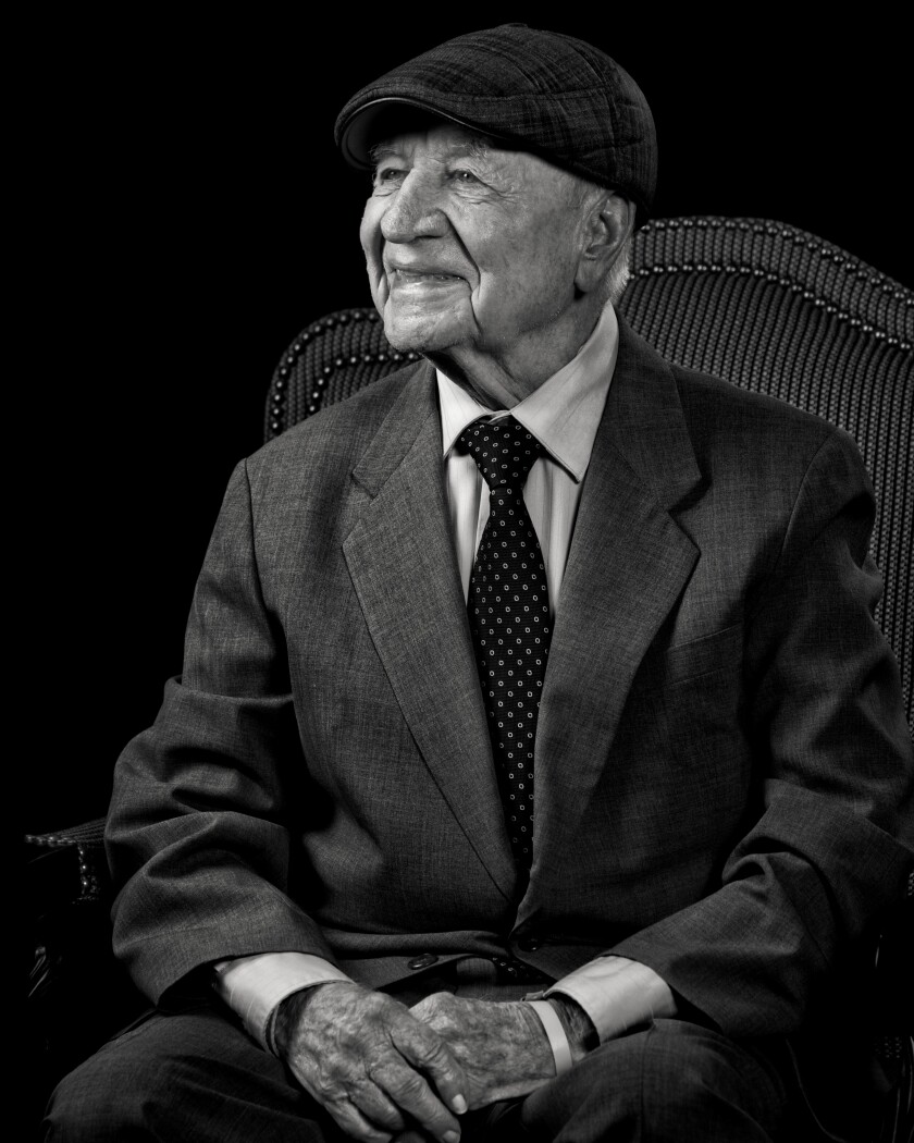 Photograph of Dr. John West, a veteran of World War II, taken by Mickey Strand