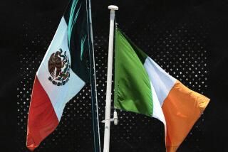 Mexico and Ireland flags 