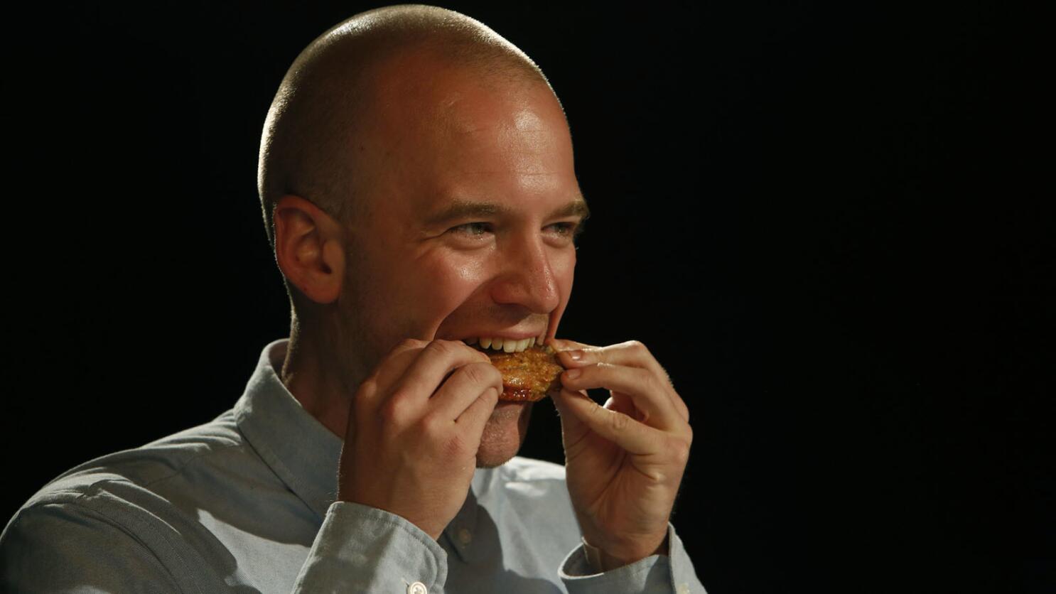 This guy eats hot wings with celebrities for a living. Seriously