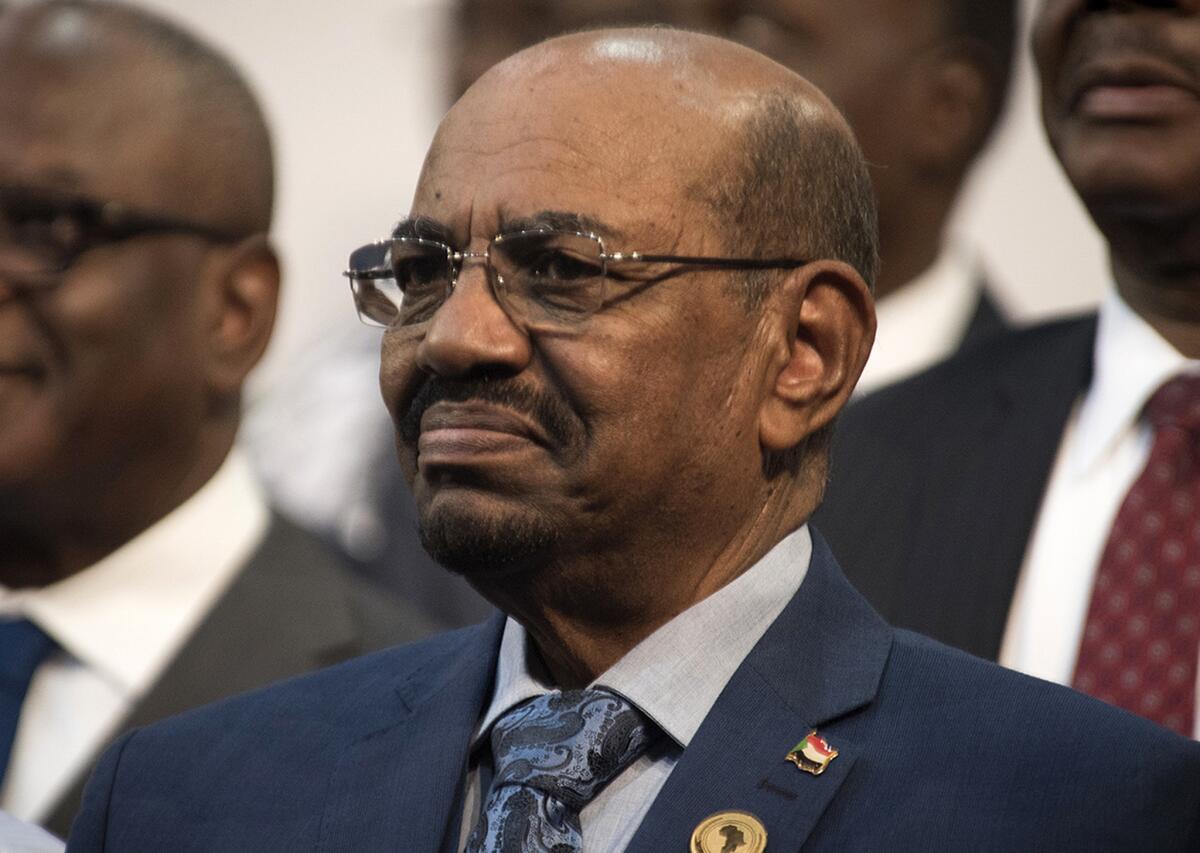 Sudanese President Omar Hassan Ahmed Bashir is seen during the opening session of the African Union summit in Johannesburg, South Africa, on Sunday.