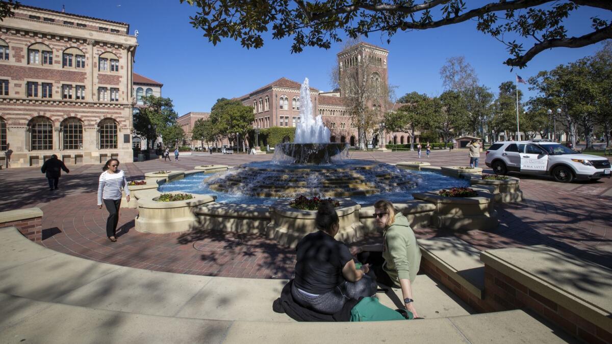 A USC athletics administrator is charged in a conspiracy in which parents used bribes to have their children falsely admitted as recruited athletes. Above, the USC campus.