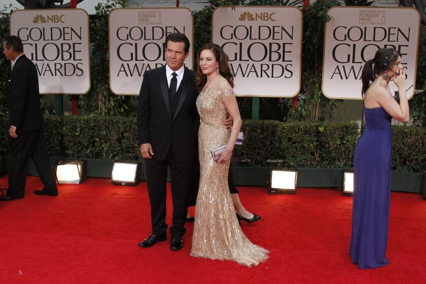 Josh Brolin and Diane Lane at the the Golden Globe Awards at the Beverly Hilton in 2012.