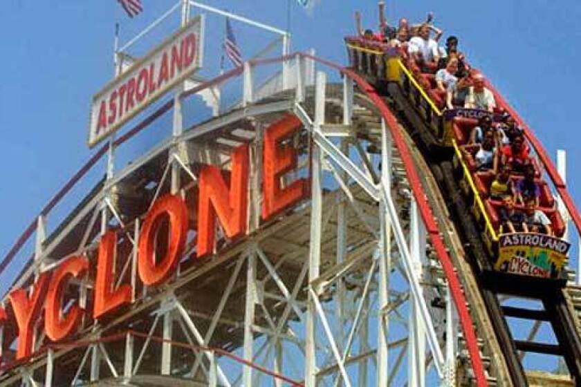 The Cyclone roller coaster at Astroland in Coney Island, N.Y.