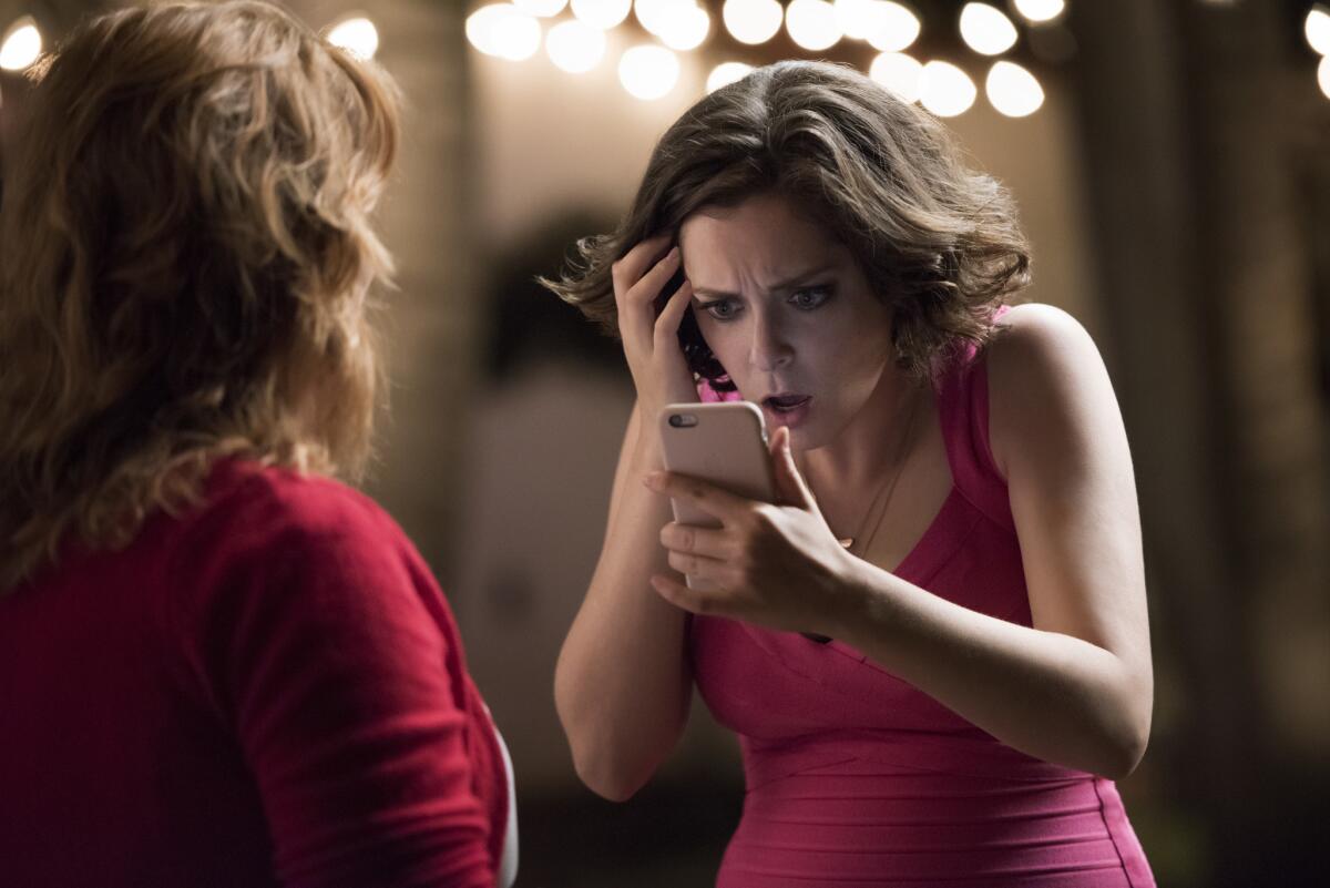 Rachel Bloom, right, stars as Rebecca Bunch on the CW's "Crazy Ex-Girlfriend."