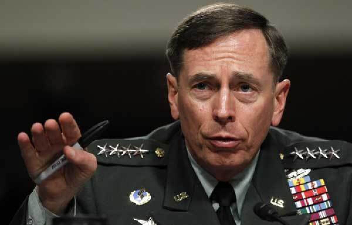 David Petraeus testifies before the Senate Armed Services Committee in 2010.
