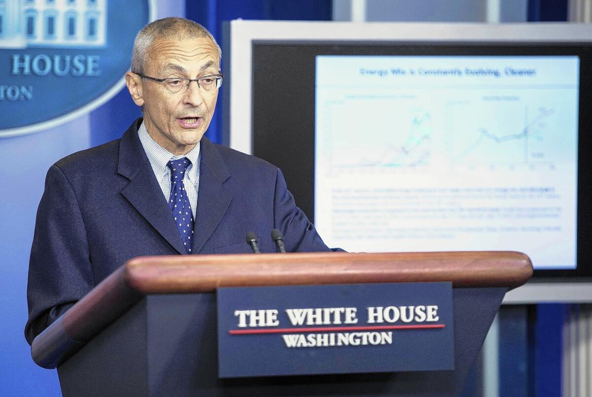 The White House reiterated its call last week for greater protection of people's personal info -- two years after proposing a "privacy bill of rights" that went nowhere in Congress. Above, spokesman John Podesta.