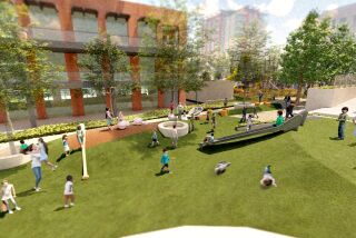 A rendering of the open play area at Gallagher Square.