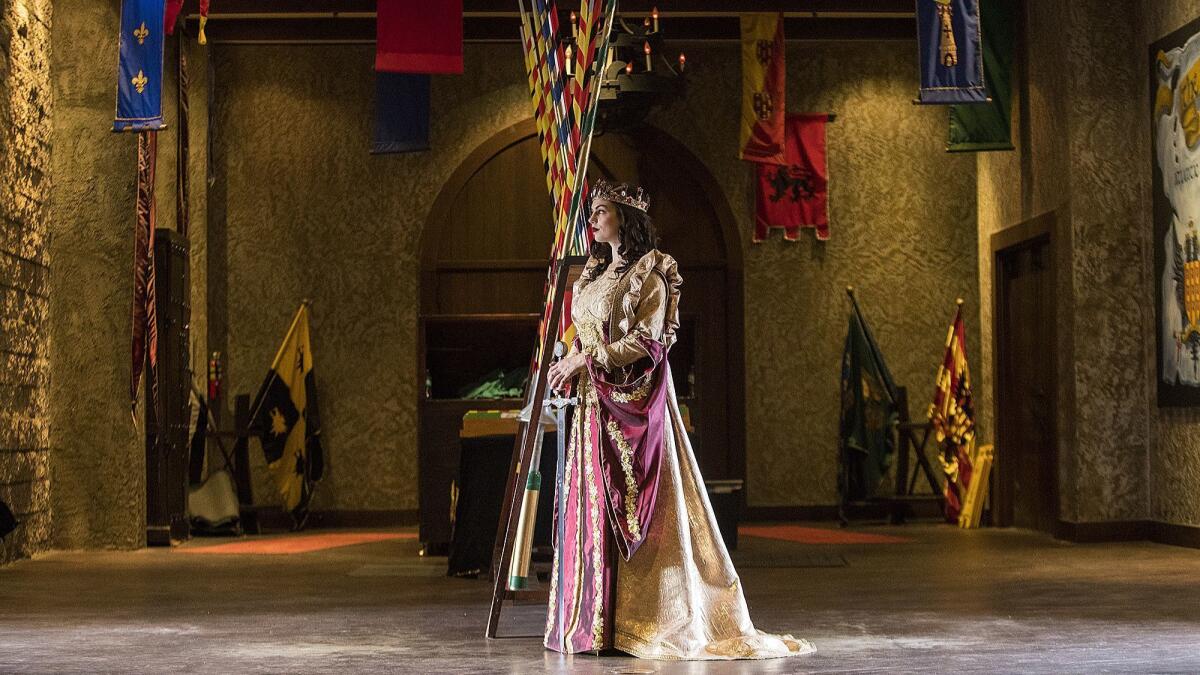 Alexa Moffo in her role as a queen at Medieval Times in Buena Park.