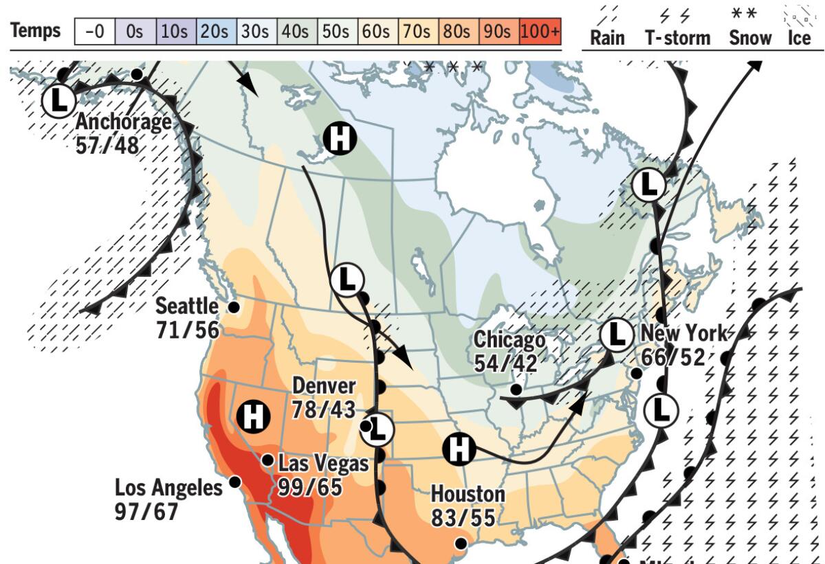 A color-coded weather map from Oct. 2, 2020.