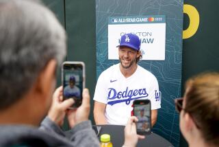 National League's Clayton Kershaw, of the Los Angeles Dodgers, speaks during an All-Star Game.