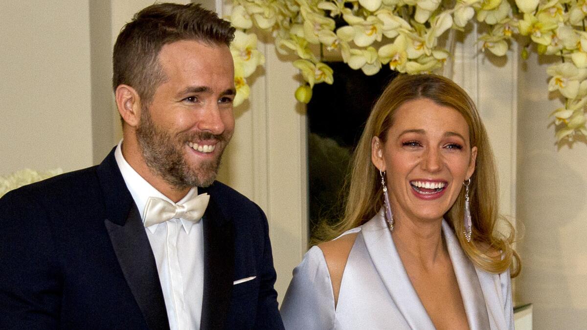 Ryan Reynolds and Blake Lively, shown arriving for a State Dinner at the White House in March, are reportedly expecting a second child.