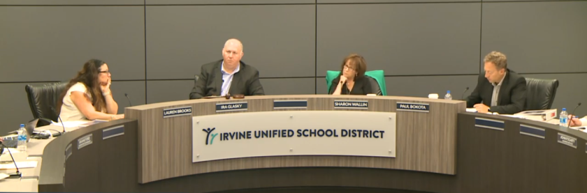 The Irvine Unified School District board.  