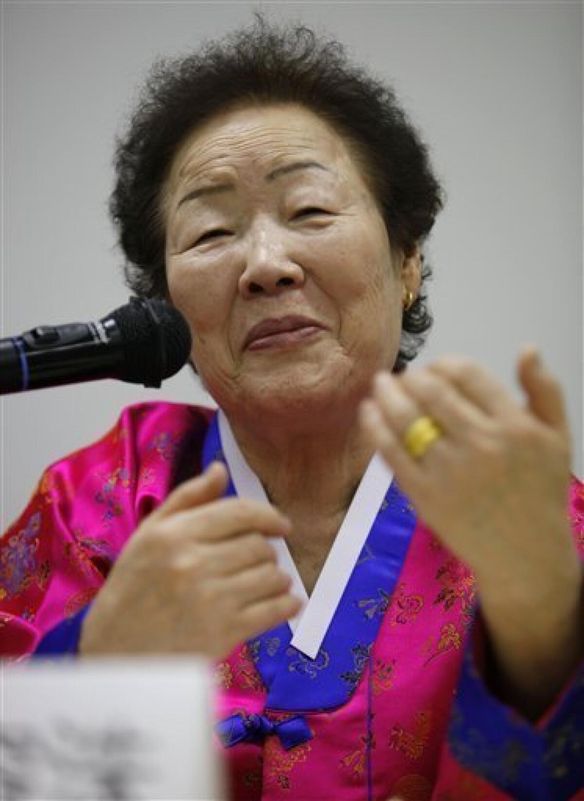 Former sex slaves urge Japan PM to resolve issue - The San Diego  Union-Tribune