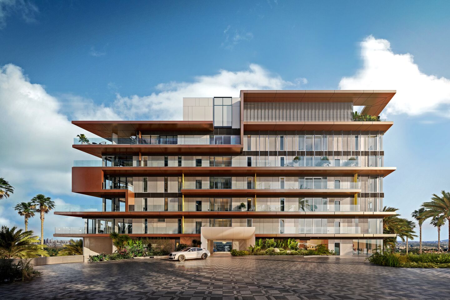 A rendering of the new Pendry Residences West Hollywood.