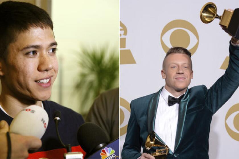 U.S. speedskater J.R. Celski hopes to continue the gold rush started by his pal Macklemore at last month's Grammys.