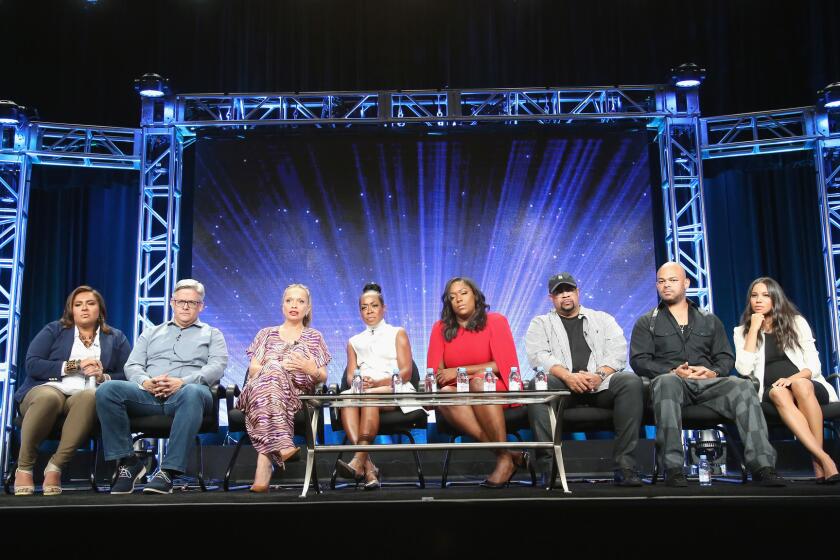 Executives and actors speak during the Cable Sponsored Lunch with special Diversity Panel discussion at the 2016 Television Critics Assn. Summer Tour at the Beverly Hilton Hotel.