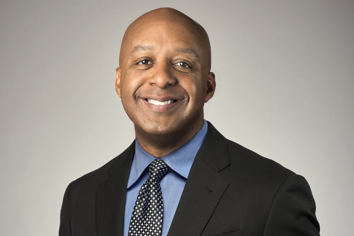 This image provided by Lowe's shows CEO Marvin Ellison in 2019. Ellison grew up in segregated rural Tennessee. His father was a sharecropper-turned-insurance salesman and his mother was one of the first in their family to graduate from high school. Today at 55, Ellison stands out as one of only three Black Fortune 500 CEOs, bringing with him 35 years of retail experience including as the former CEO of J.C. Penney and various senior operations roles at rival Home Depot. (Lowes via AP)