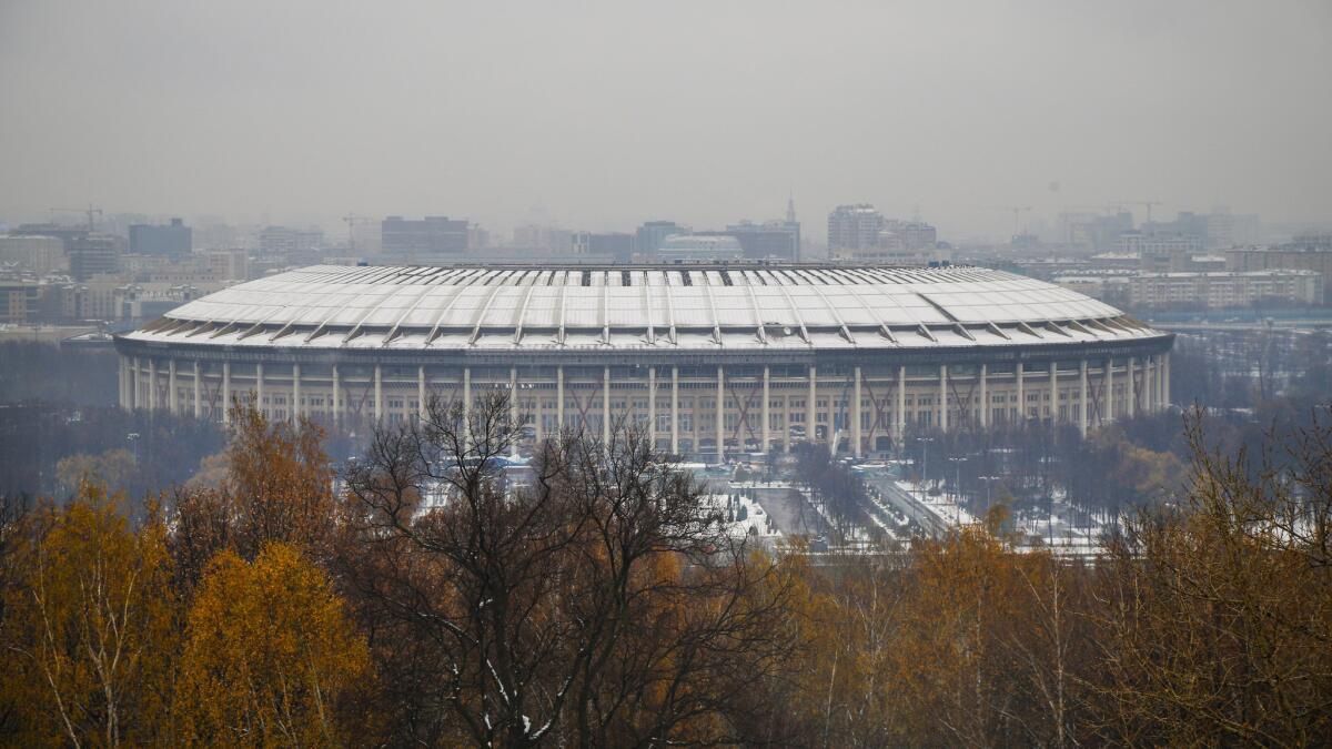Luzhniki Stadium in Moscow is scheduled to host the 2018 World Cup final. FIFA officials say Russia will still host the event.