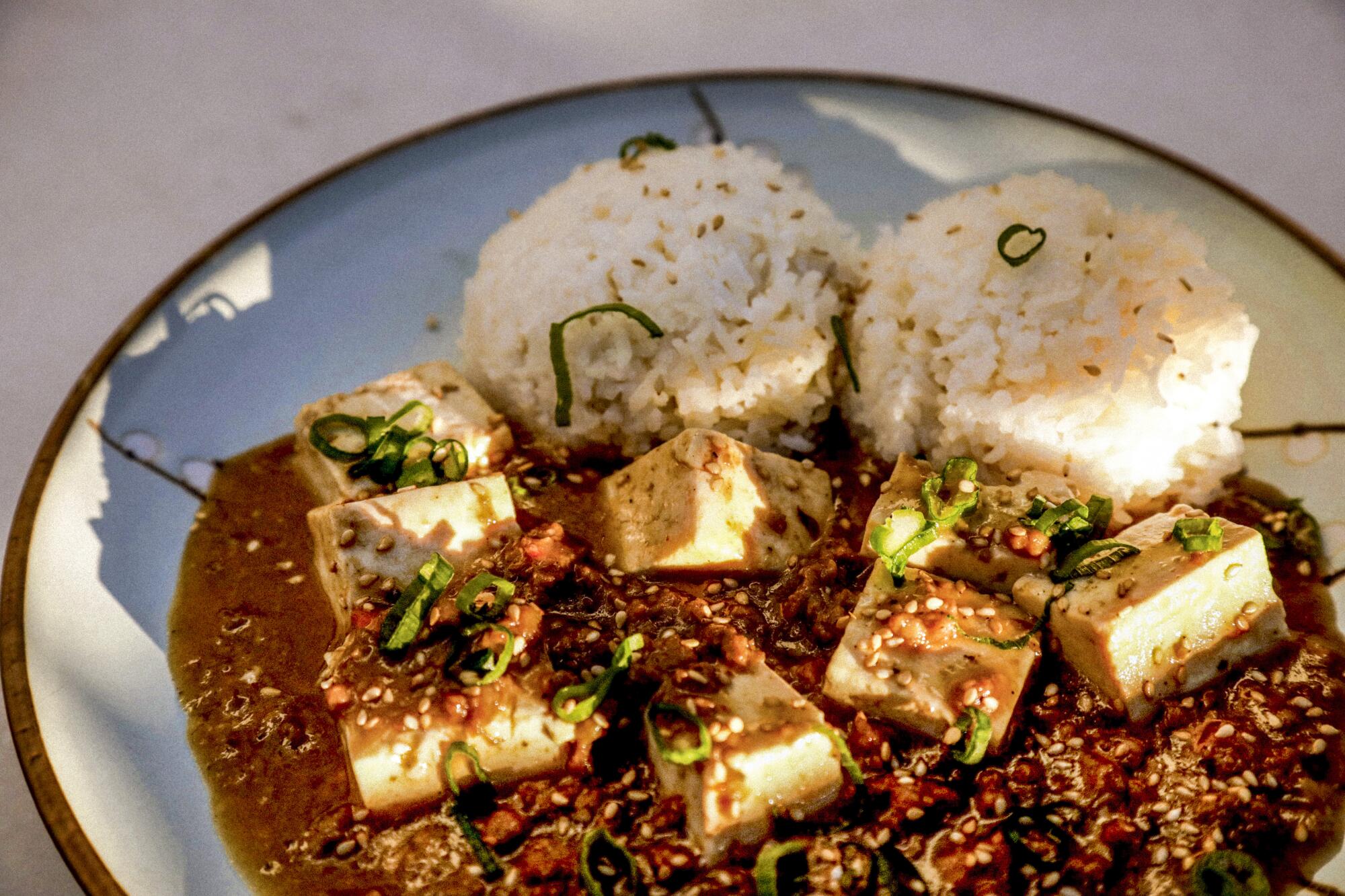Mapo tofu is on the menu at Morning Nights' restaurant.