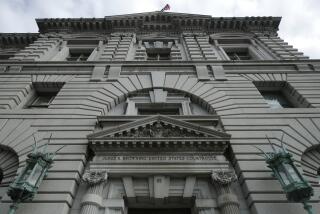 The James R. Browning United States Courthouse building, a courthouse for the U.S. Court of Appeals for the Ninth Circuit, is shown in San Francisco, Wednesday, Jan. 8, 2020. (AP Photo/Jeff Chiu)