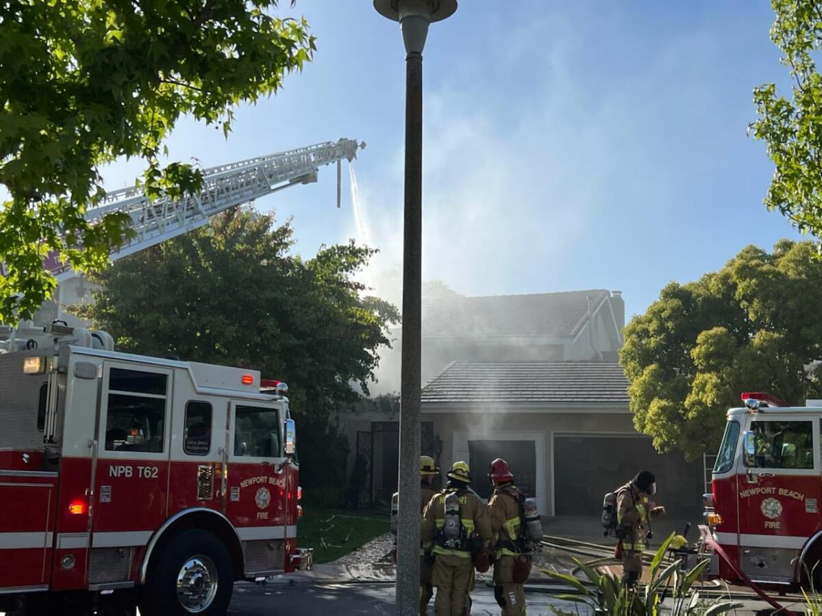 A one-alarm fire broke out in Big Canyon in Newport Beach in April 2022. 