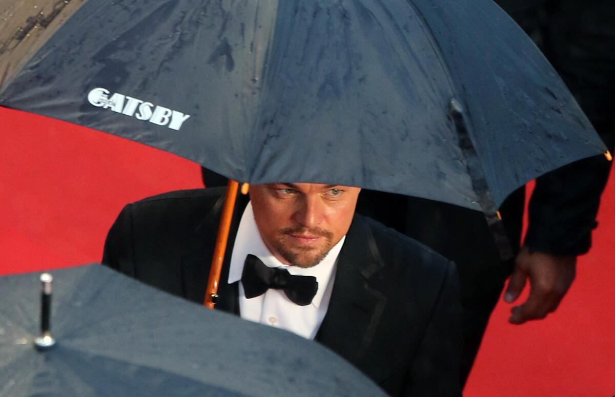 Leonardo DiCaprio, who has the starring role in "The Great Gatsby," at the Cannes international film festival where Australian director Baz Luhrmann's big-budget, 3-D adaptation of the F. Scott Fitzgerald classic screened on opening night.