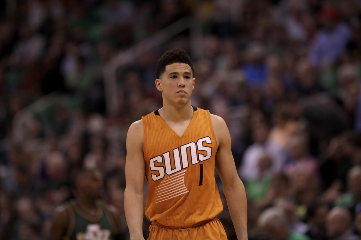 Suns guard Devin Booker's 12.9 points per game are the fifth-most among all rookies this season.