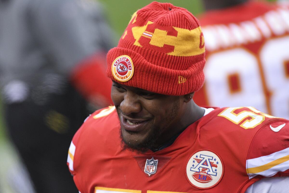 Kansas City Chiefs defensive end Frank Clark