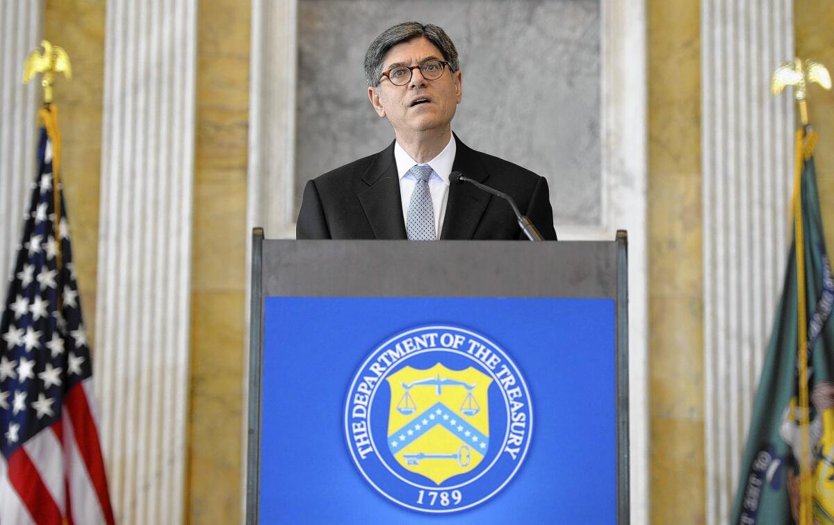 U.S. Treasury Secretary Jacob J. Lew says without Congress there are limits to what the administration can to reduce the number of firms relocating to avoid paying U.S. taxes.