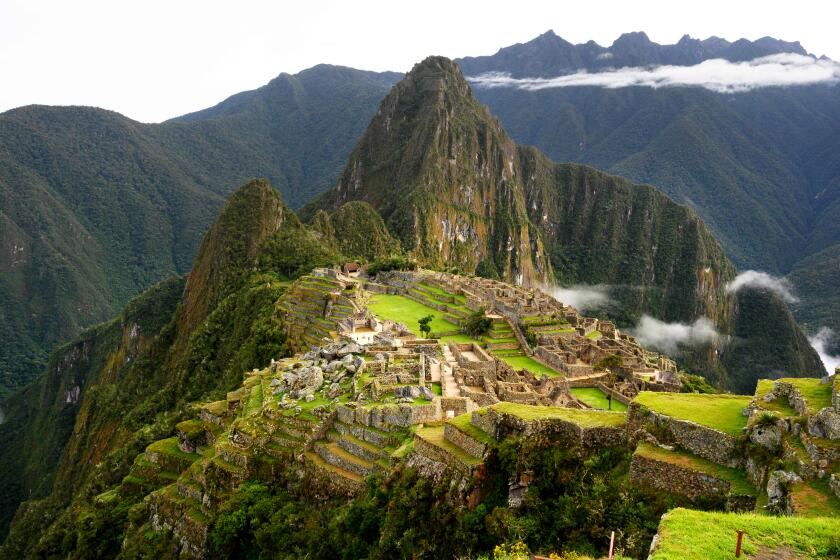 TOPSHOT - View of the Machu Picchu complex, the Inca fortress enclaved in the south eastern Andes of Peru on April 24, 2019. (Photo by Pablo PORCIUNCULA BRUNE / AFP)PABLO PORCIUNCULA BRUNE/AFP/Getty Images ** OUTS - ELSENT, FPG, CM - OUTS * NM, PH, VA if sourced by CT, LA or MoD **