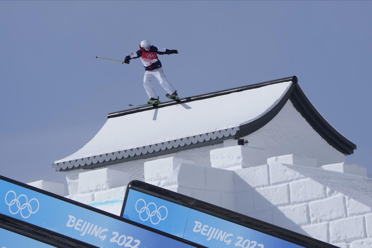 United State's Nick Goepper competes during the men's slopestyle qualification.