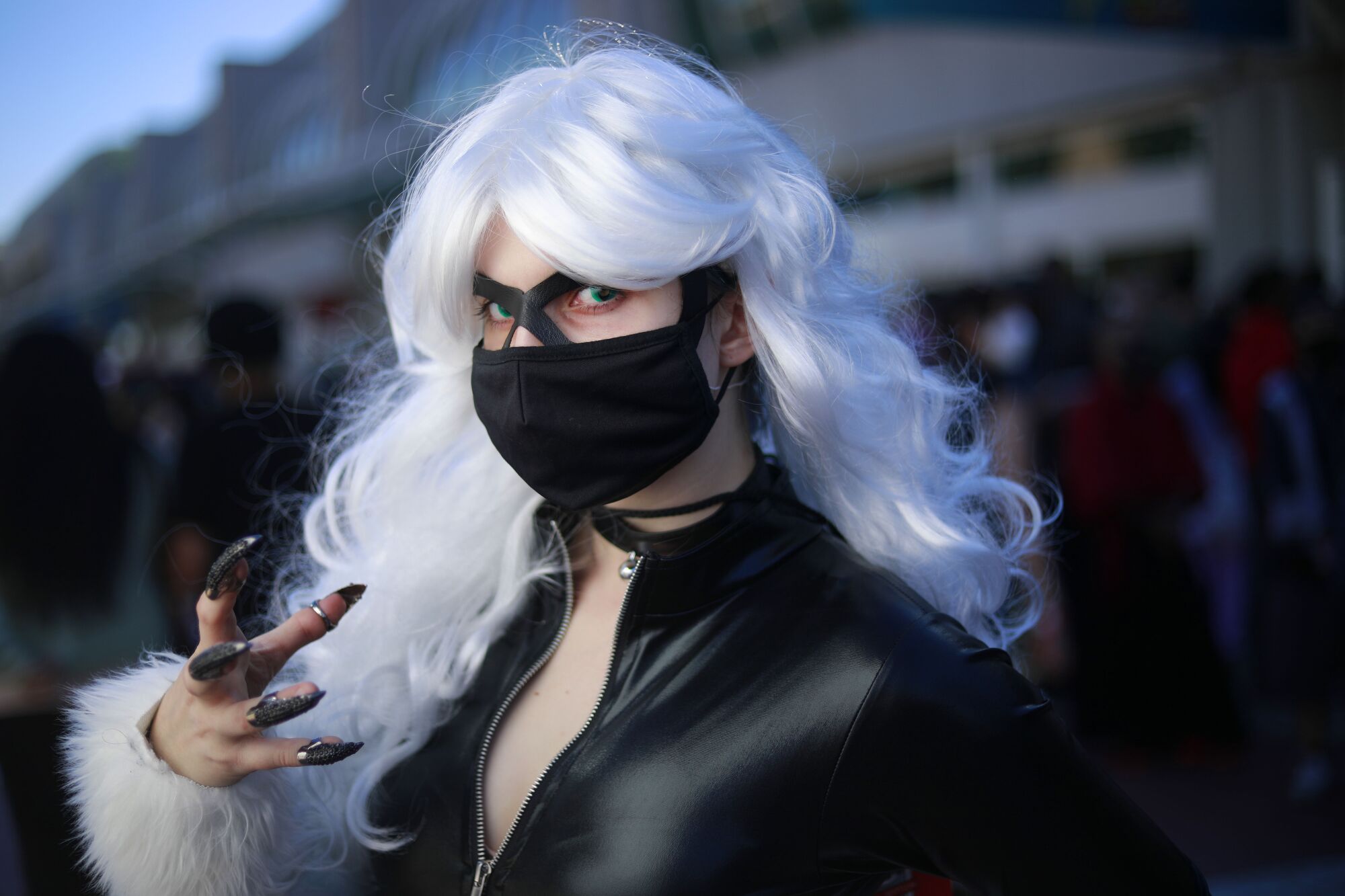 Millie Childers of San Diego dressed as Black Cat at Comic-Con Special Edition.