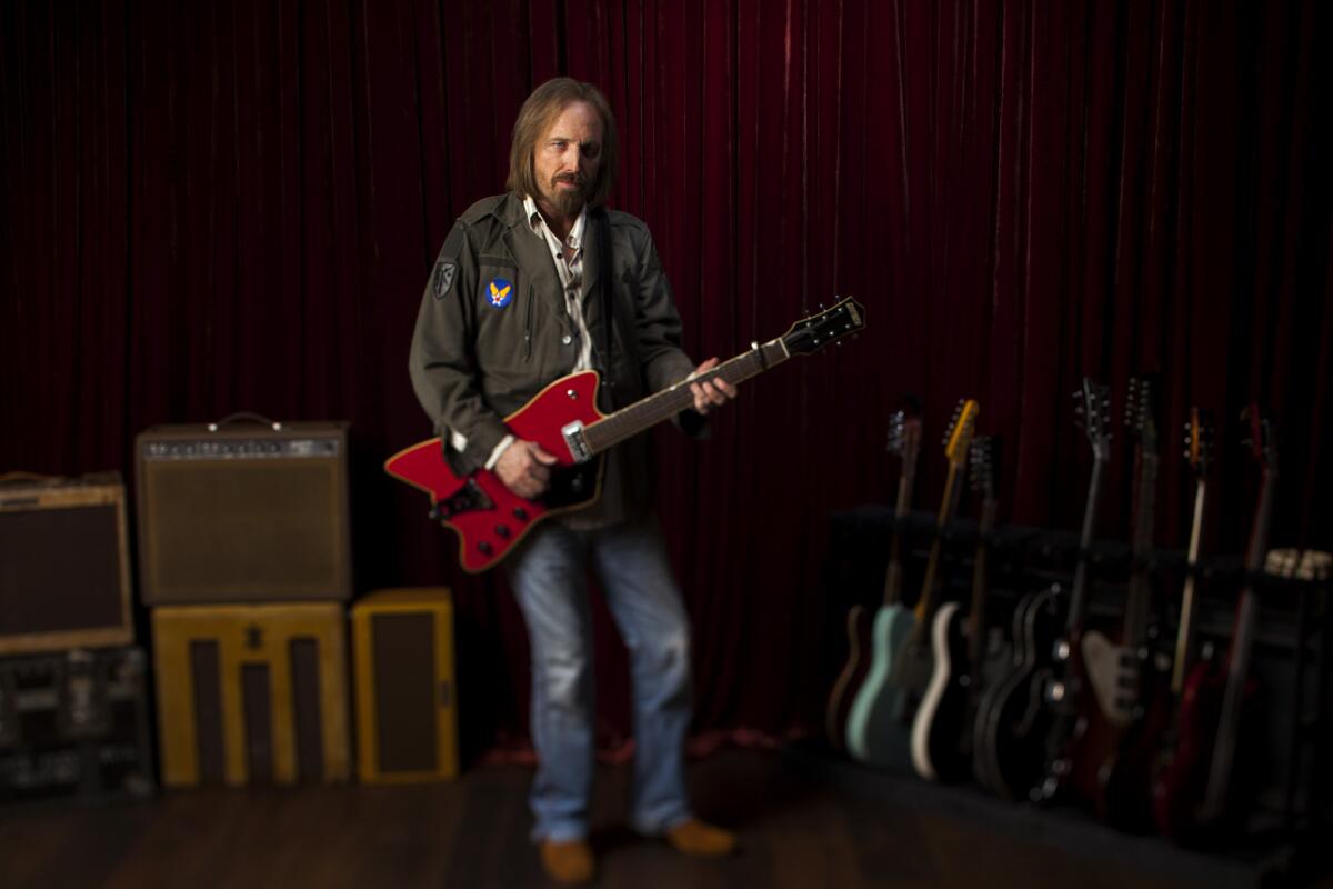 Rock and roll legend Tom Petty is photographed in the studio of his L.A. area home back in June 2013.