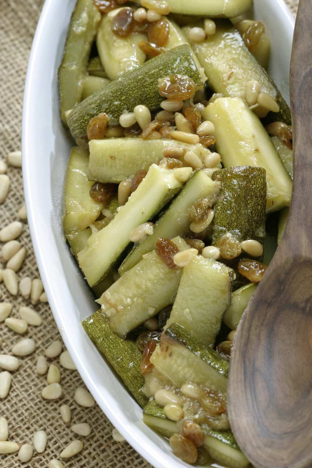 Zucchini with Italian agrodolce sauce makes a boldly flavored side dish for grilled meat.