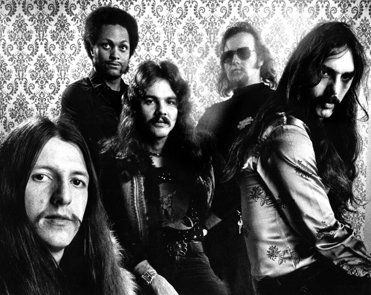 The Doobie Brothers posed in Amsterdam, Netherlands, in 1974.