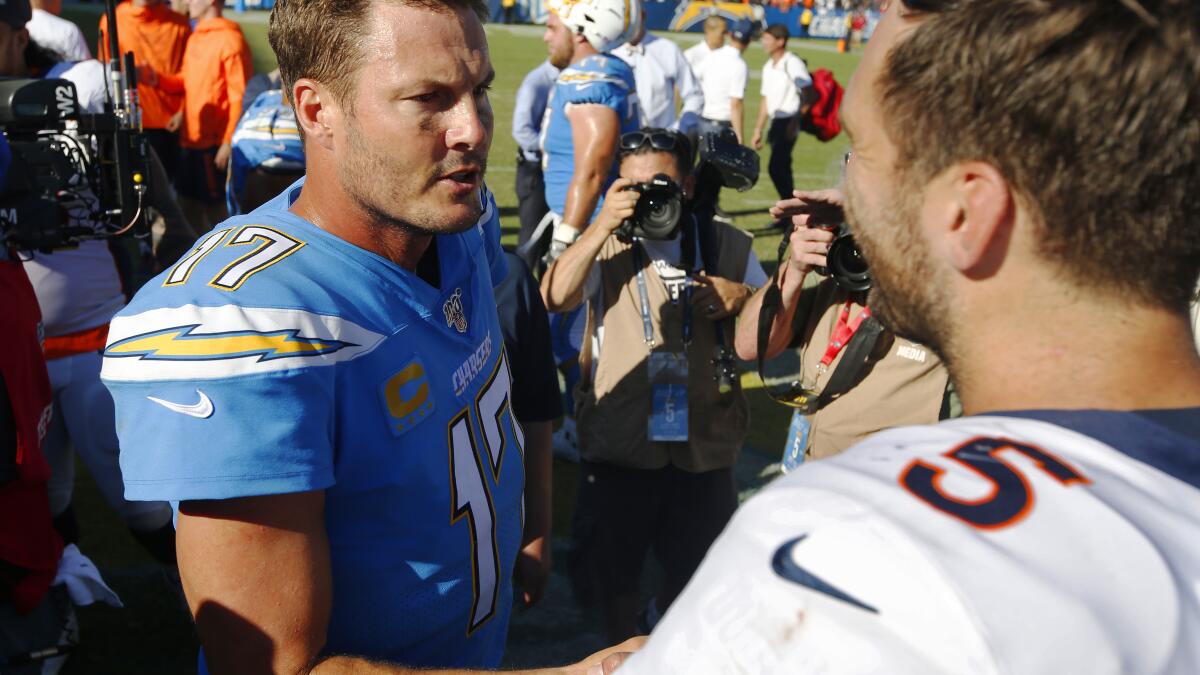 Chargers quarterback Philip Rivers looks to break out of turnover slump  against Broncos