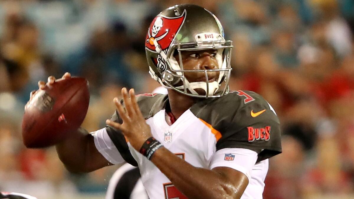 Buccaneers quarterback Jameis Winston became the first player in NFL history with at least 4,000 yards passing in each of his first two seasons.