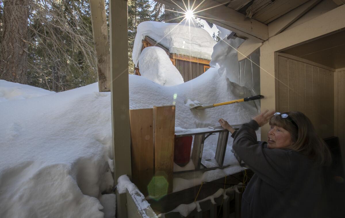 Brenda McCann has had to deal with more snow this year than any other in recent memory since she moved to Old Mammoth more than 20 years ago.