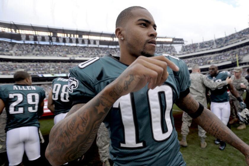 Eagles receiver DeSean Jackson had more than 1,300 yards receiving and scored nine touchdowns this season.