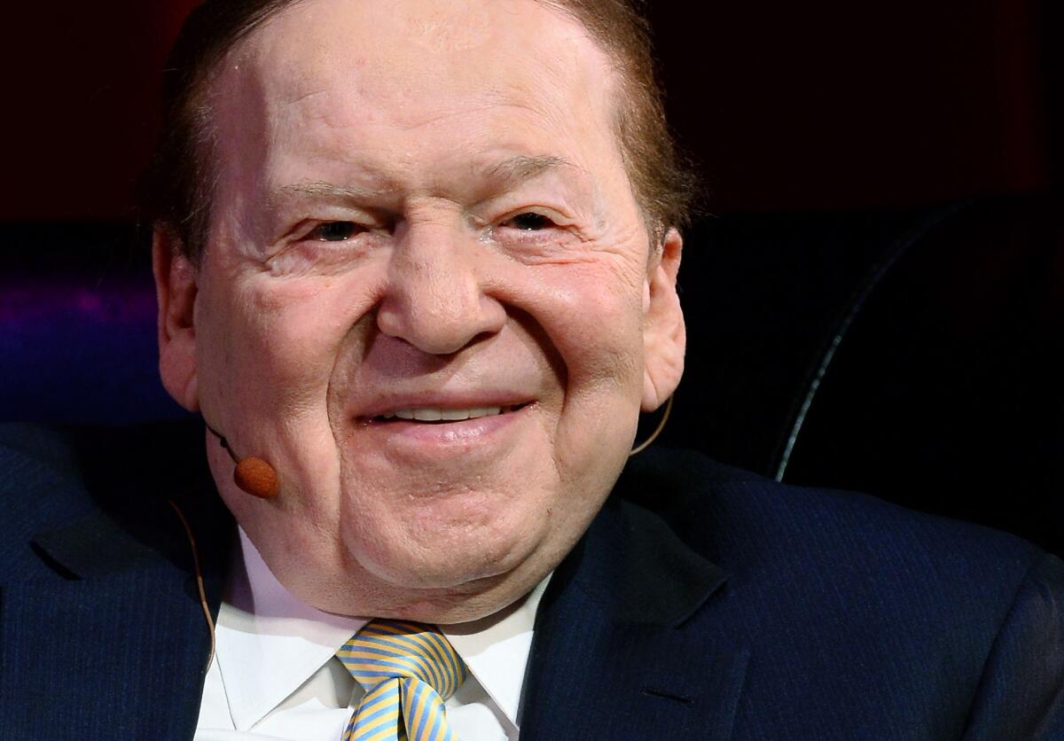 Las Vegas gambling magnate Sheldon Adelson stepped in with a $5-million check to help finance the 2012 Republican National Convention in Tampa. But he was reportedly unwilling to pay the full freight for Las Vegas to host the GOP in 2016.