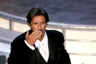 Al Pacino accepts for Lead Actor in a Mini Series or a Movie for "Angels In America" in 2004.