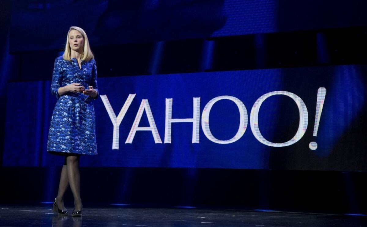 Yahoo Chief Executive Marissa Mayer speaks at the Consumer Electronics Show this month.